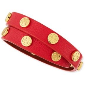 Stylish Tory Burch leather double-wrap bracelet🌹